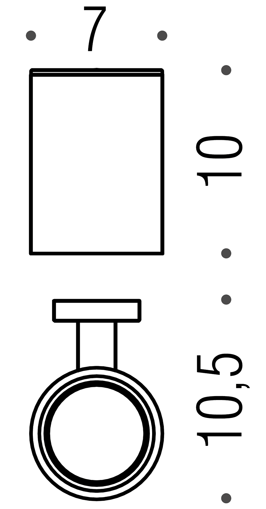 Colombo Plus W4902 NM Стакан настенный (чёрный)