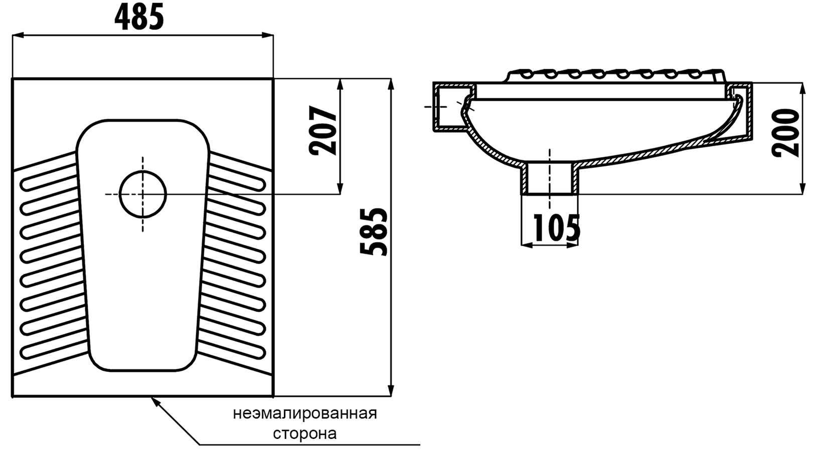 Creavit TP570 Чаша Генуя керамическая 485x585