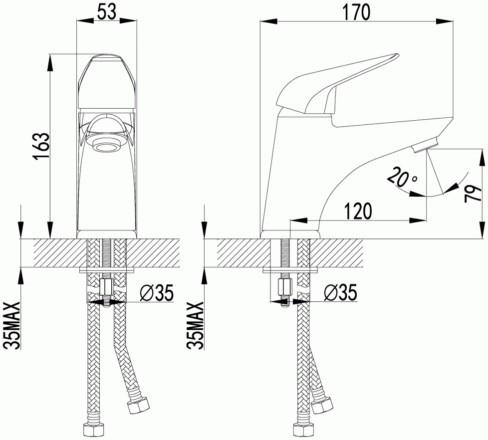 Lemark Poseidon LM4206C Смеситель для раковины