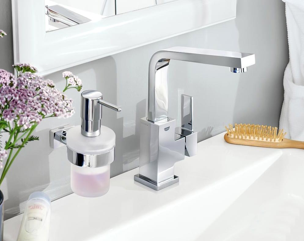 Grohe Essentials Cube 40756 001 Диспенсер для жидкого мыла с держателем