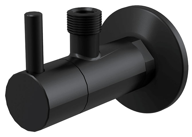Alcaplast ARV001-BLACK Угловой вентиль 1/2"x3/8" с фильтром (чёрный)
