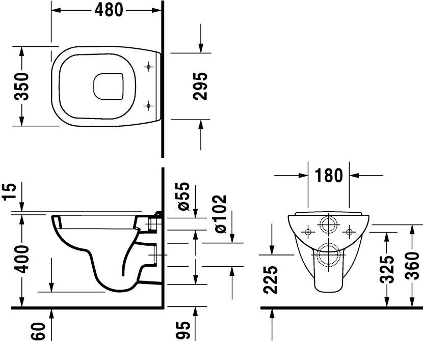 Duravit D-CODE 221109/006739 Подвесной унитаз Compact с сидением SoftClose