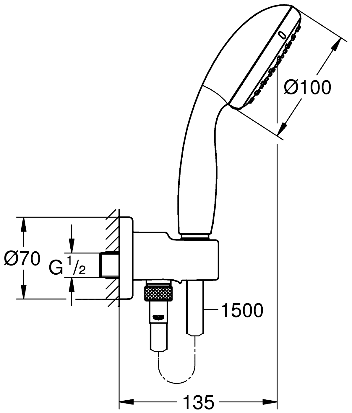 Grohe Tempesta 26406 001 Душевой набор (2 режима)