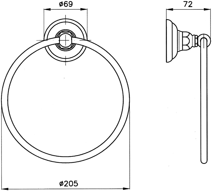 Nicolazzi Classica 1485BZ  Полотенцедержатель-кольцо (бронза)