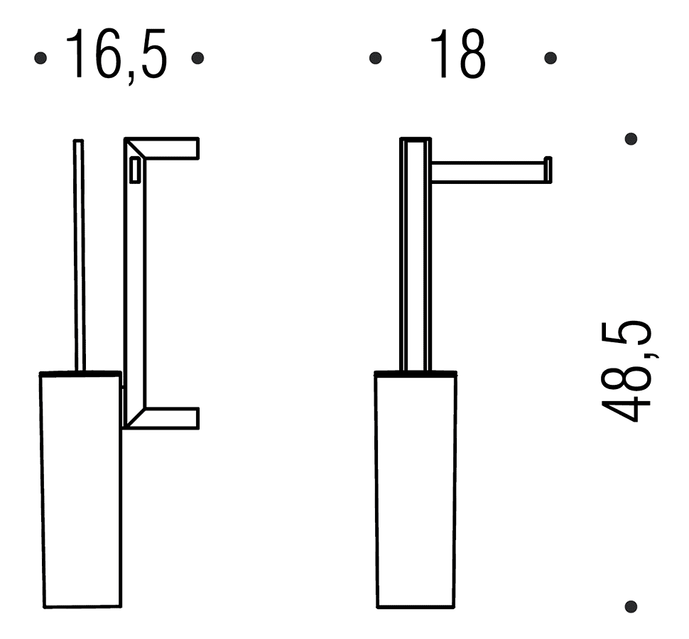 Colombo Units B9123 DX  Настенная штанга (ёршик, держатель ТБ)