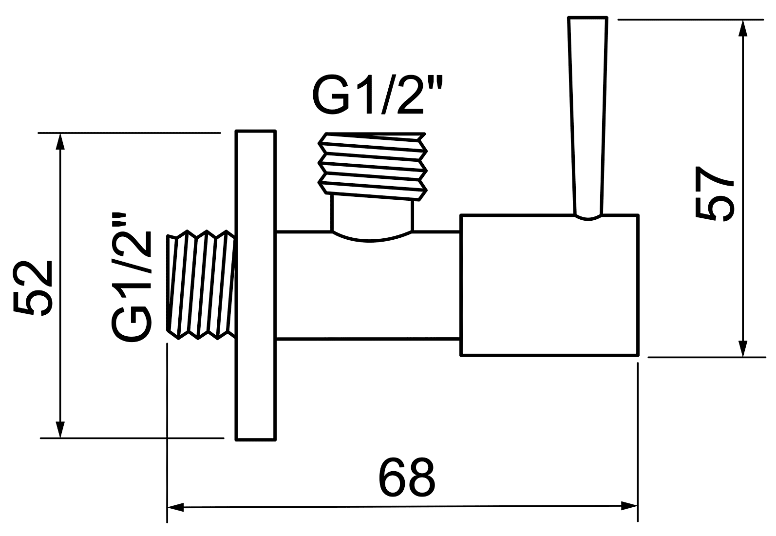 Remer 128L1212DO Вентиль угловой 1/2"x1/2" (золото)