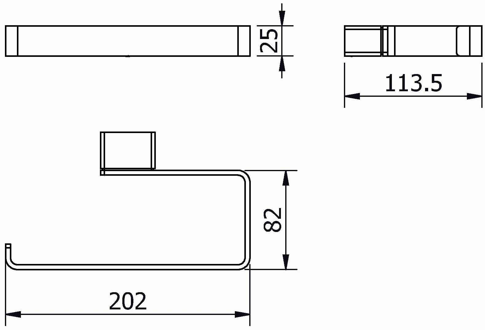 Langberger Vico 11338A-BP Полотенцедержатель малый (чёрный)