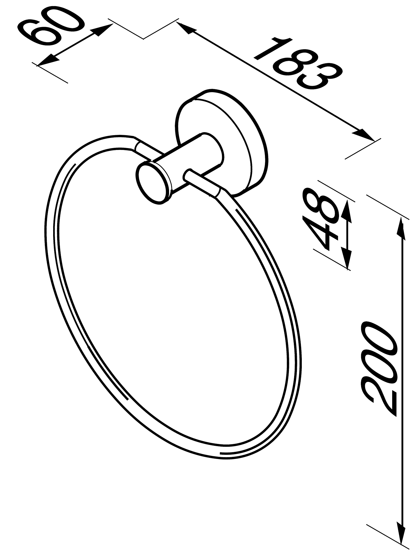 Geesa Nemox Black 916504-06 Полотенцедержатель-кольцо (чёрный)