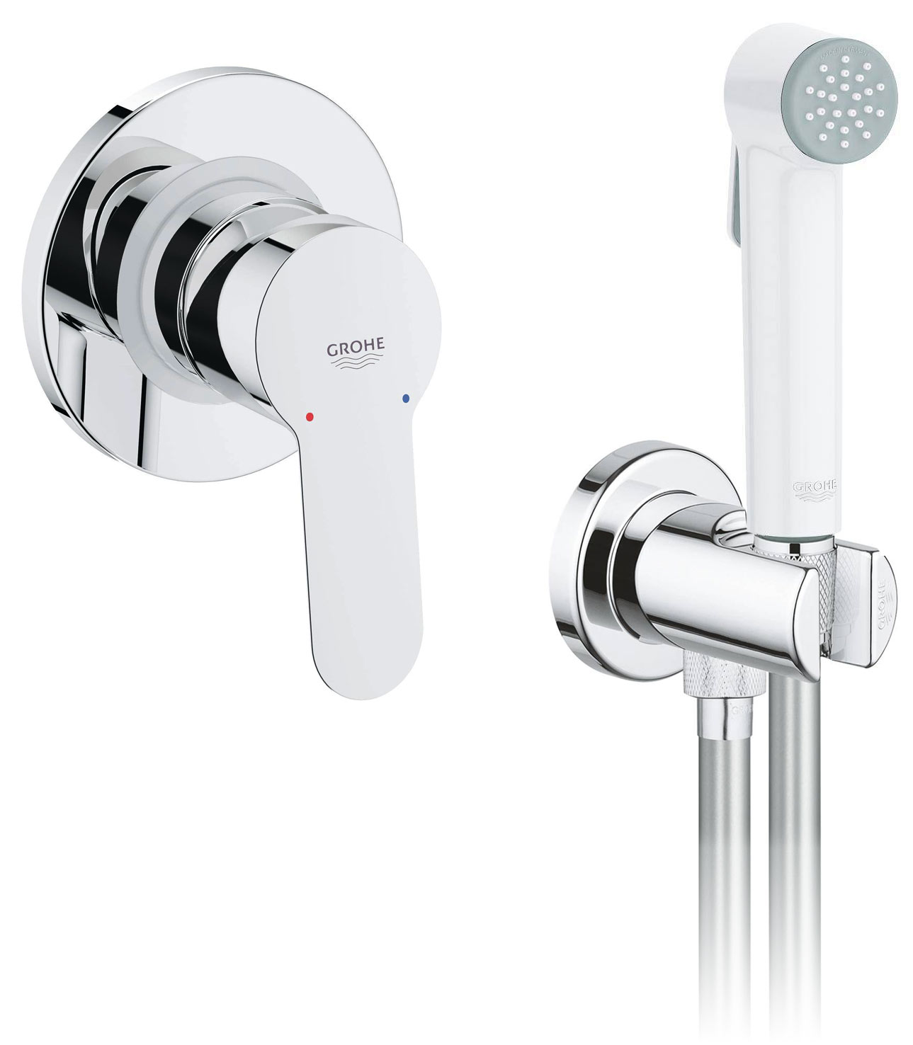 Grohe BauEdge 124897 Встроенный смеситель с гигиеническим душем