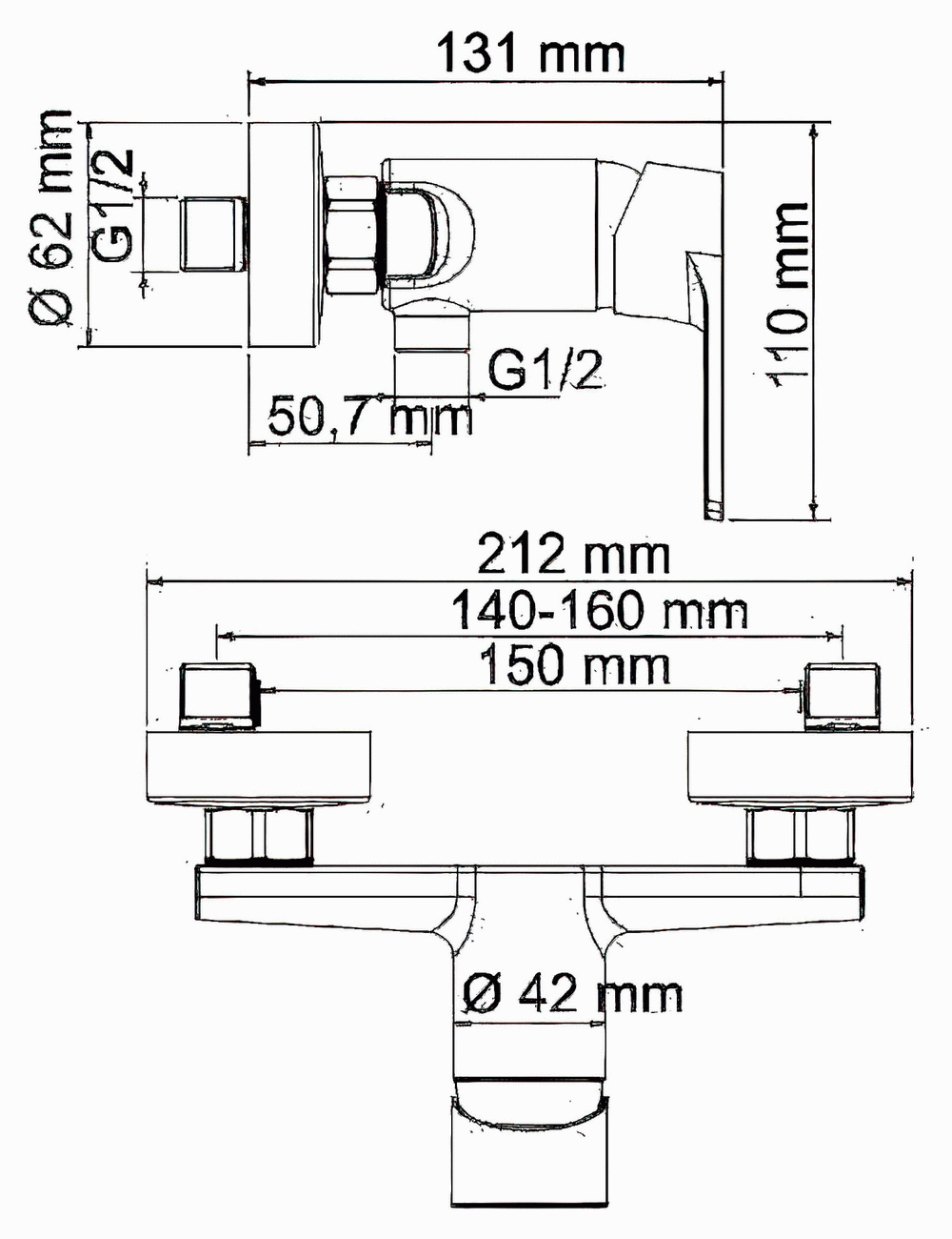 WasserKraft Dill 6102 Смеситель для душа