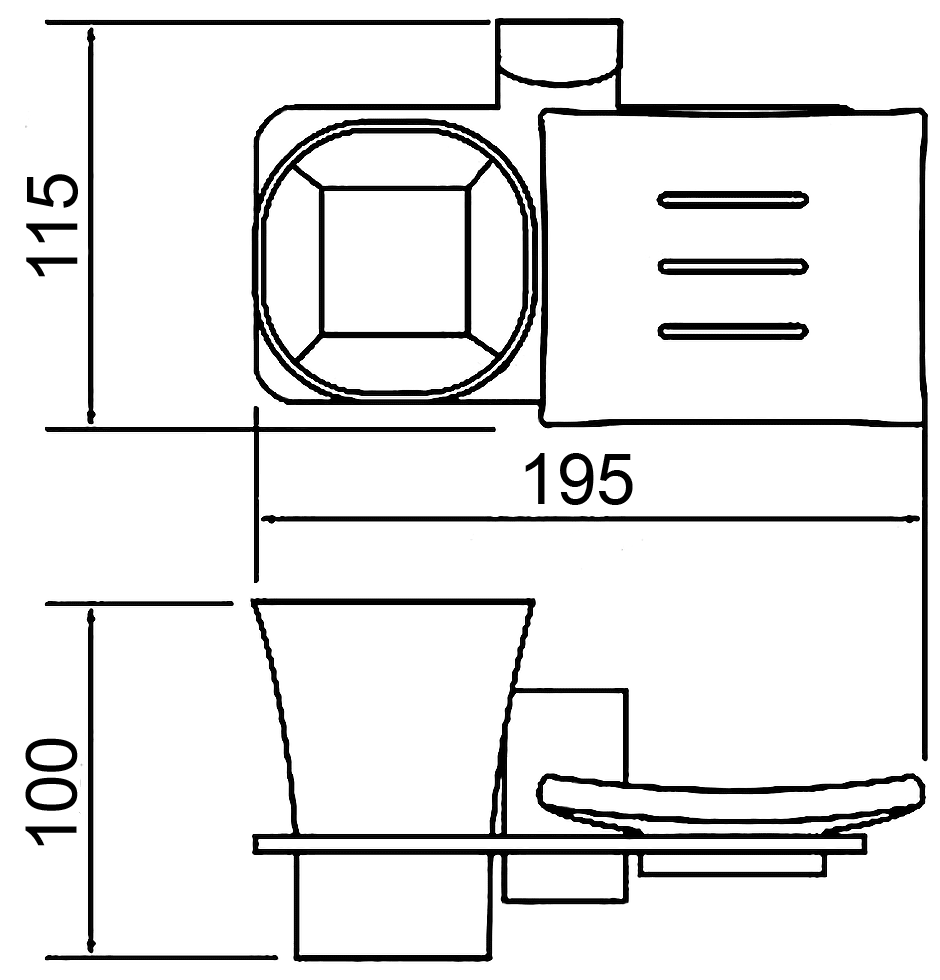 WasserKraft Leine K-5026 Стакан с мыльницей настенные