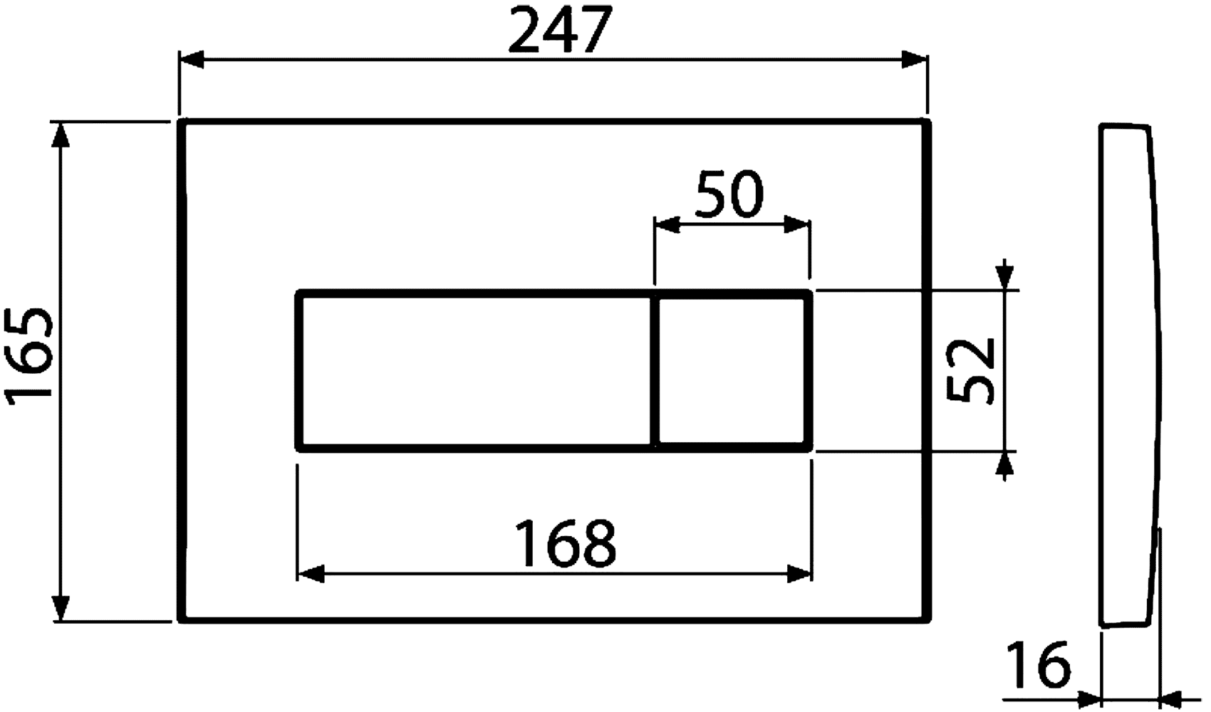 Alcaplast M372 Кнопка смыва для унитаза (матовый хром)