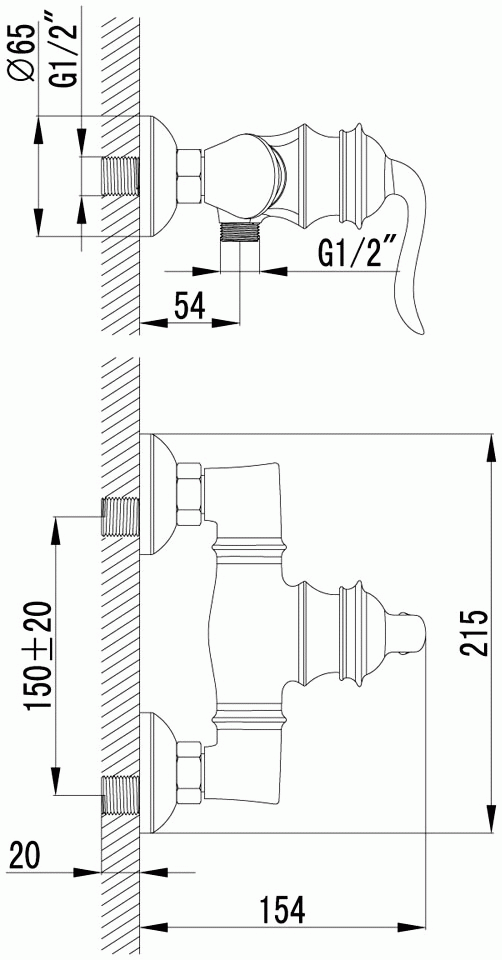 Lemark Brava LM4703G Смеситель для душа (золото)