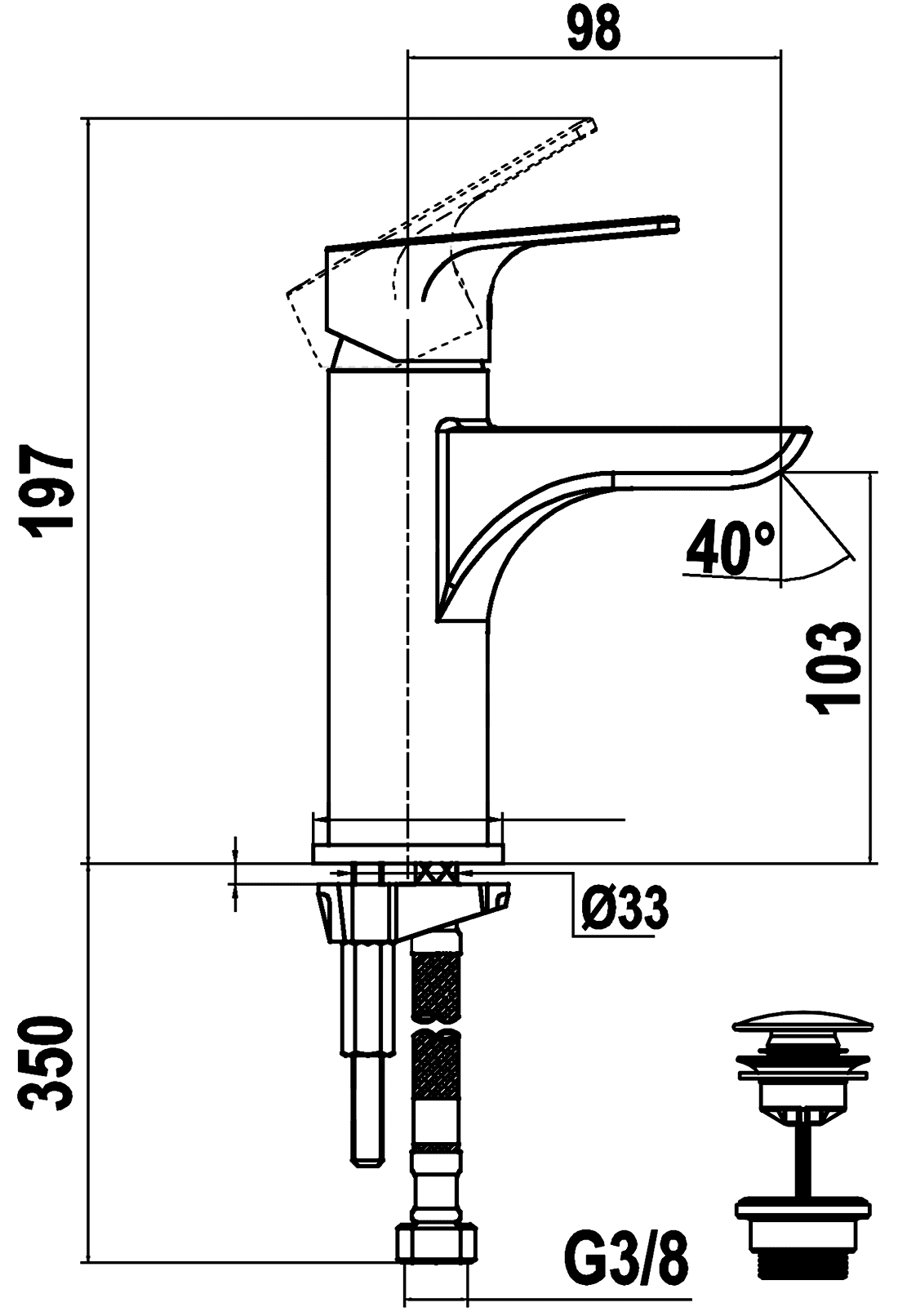 Mofem Junior Evo 150-0075-00 Смеситель для раковины с каскадным аэратором