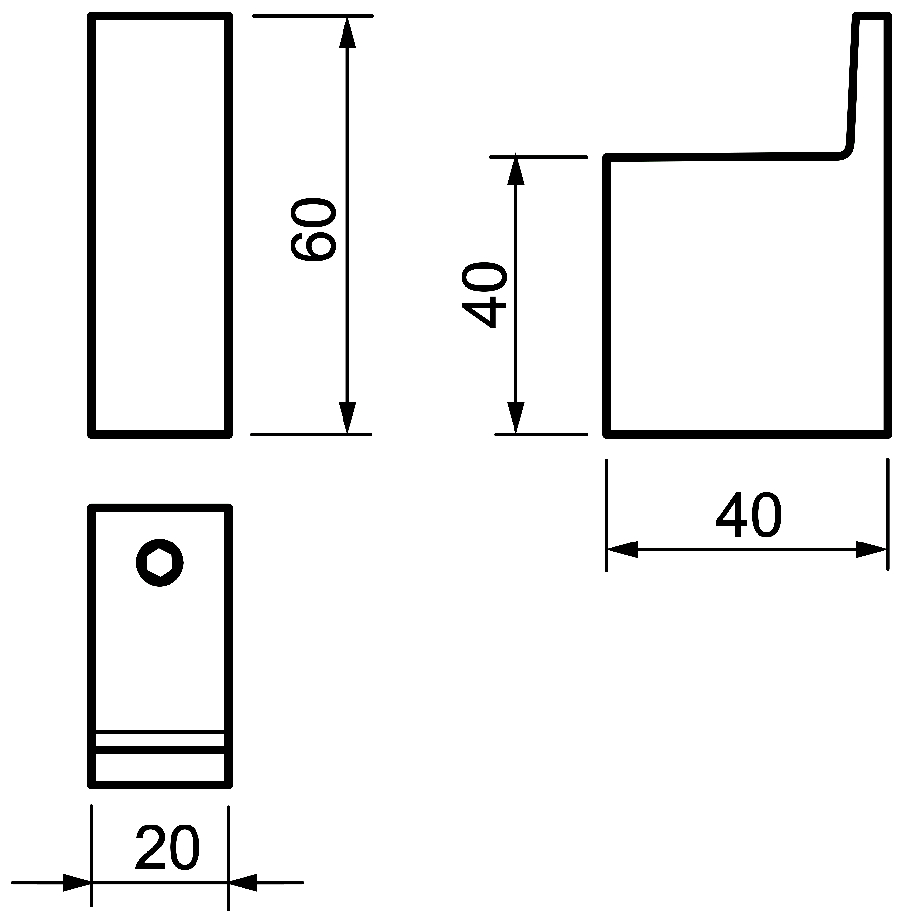 Langberger Vico 70331A-BP Крючок одинарный (чёрный)