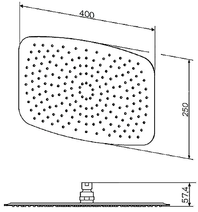 AM·PM F05S0005 Верхний душ 400x250