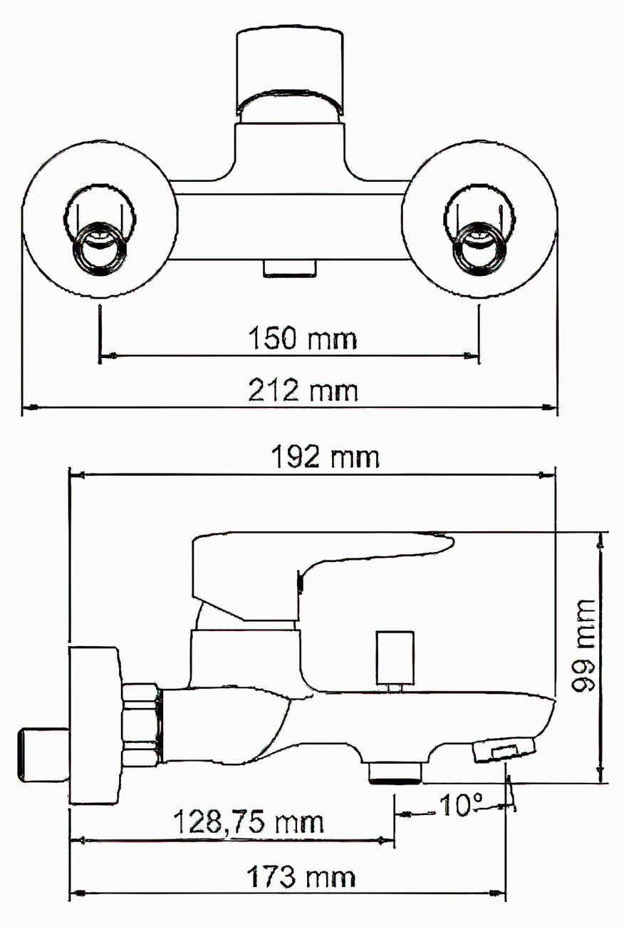 WasserKraft Vils 5601 Смеситель для ванны