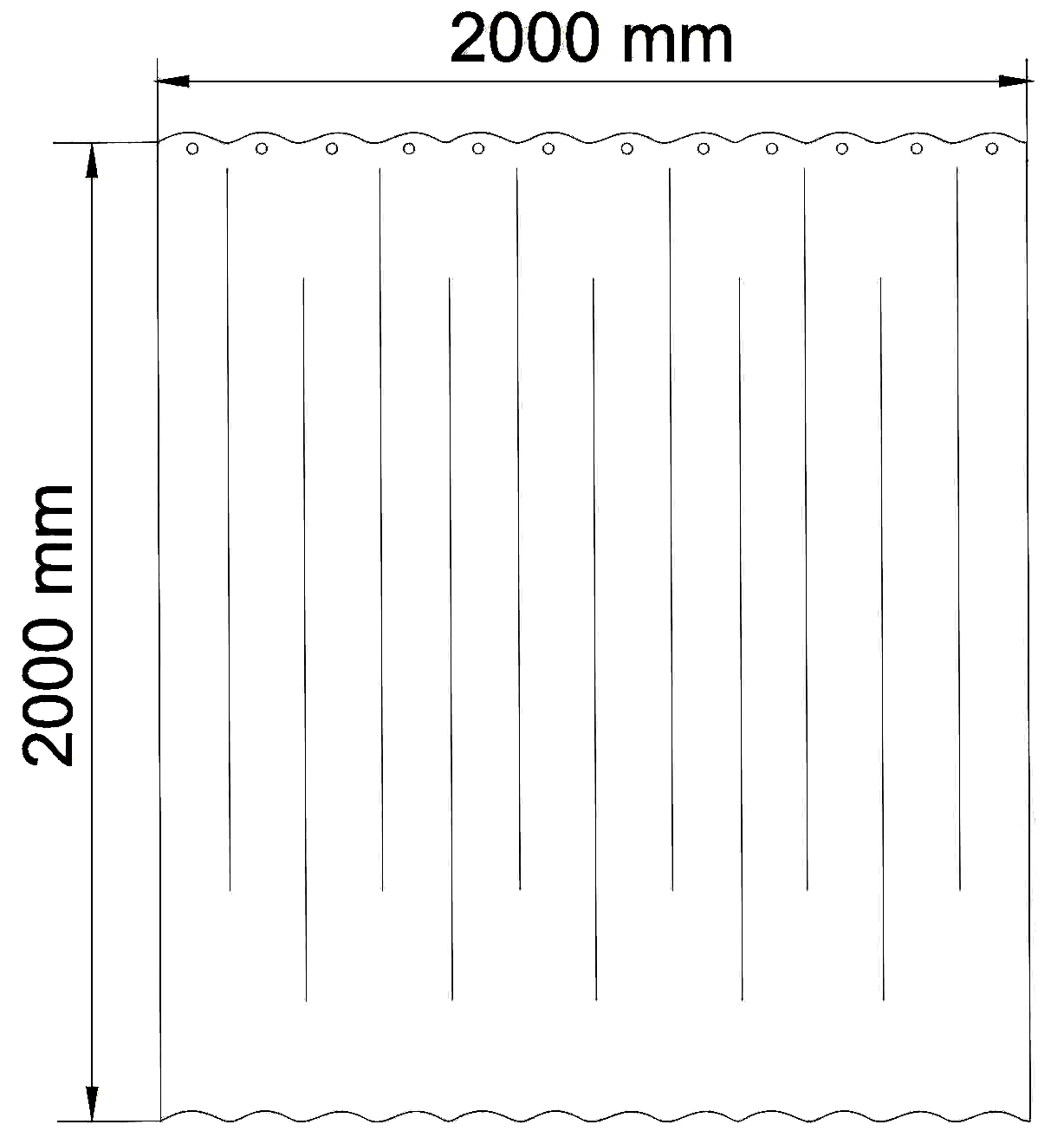 WasserKraft Dill SC-39103 Шторка для ванны 200x200