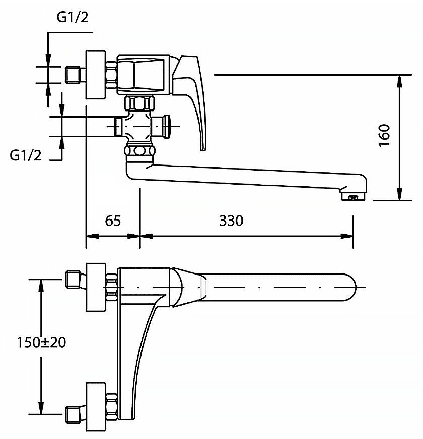 Teka MB2 40.1222.02 Смеситель для ванны с длинным изливом