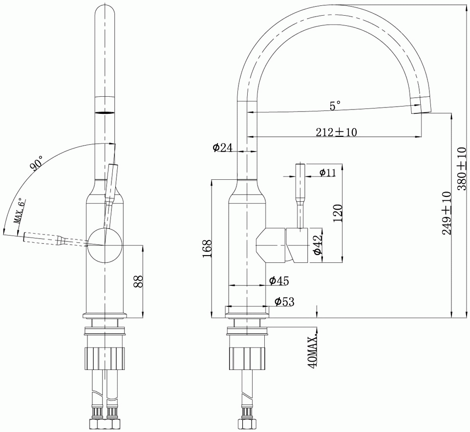 Lemark Expert LM5079S Смеситель для кухни (сталь)