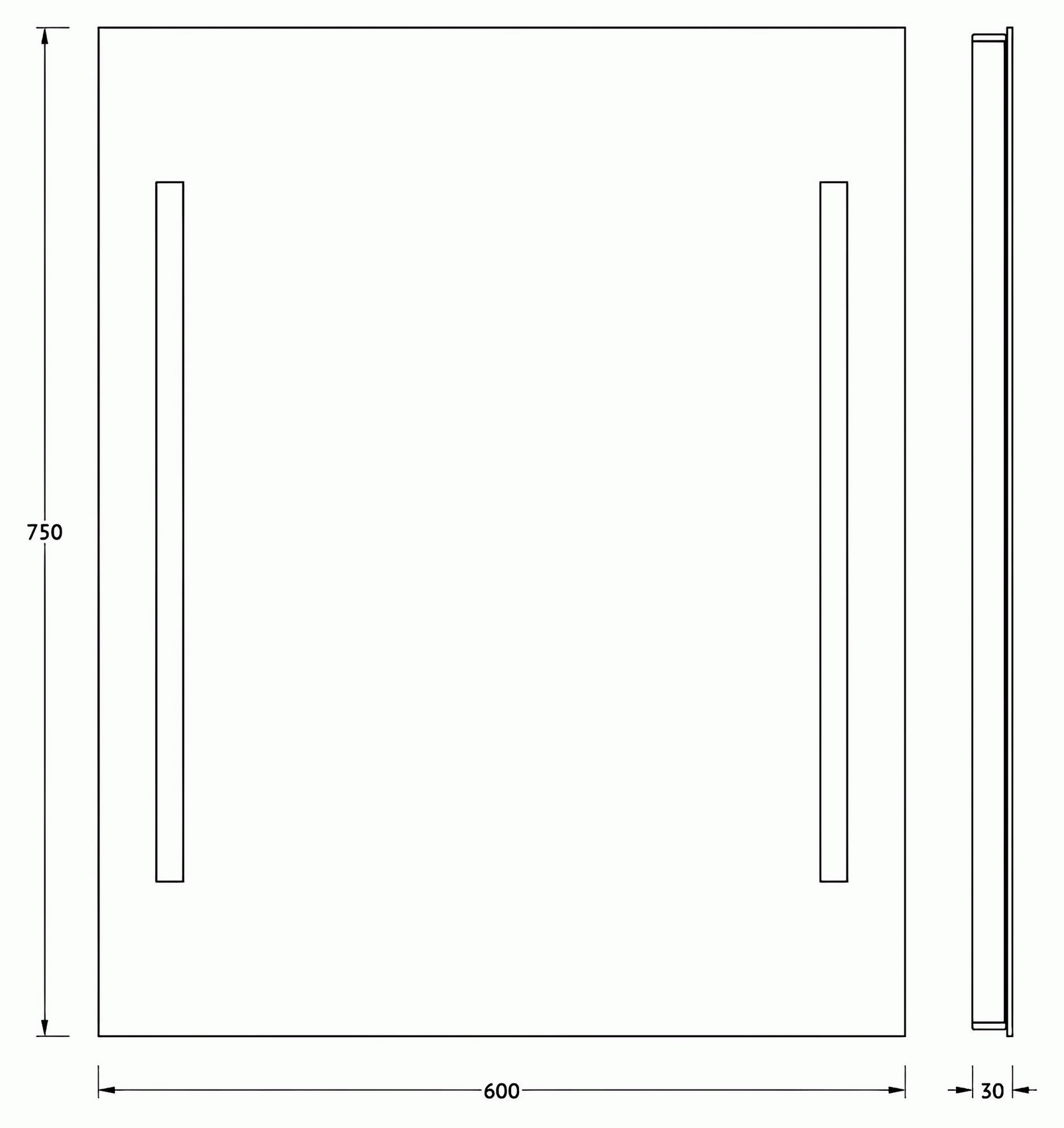 Evoform Ledline BY2315 Зеркало 60x75 с LED светильниками и ИК-выключателем