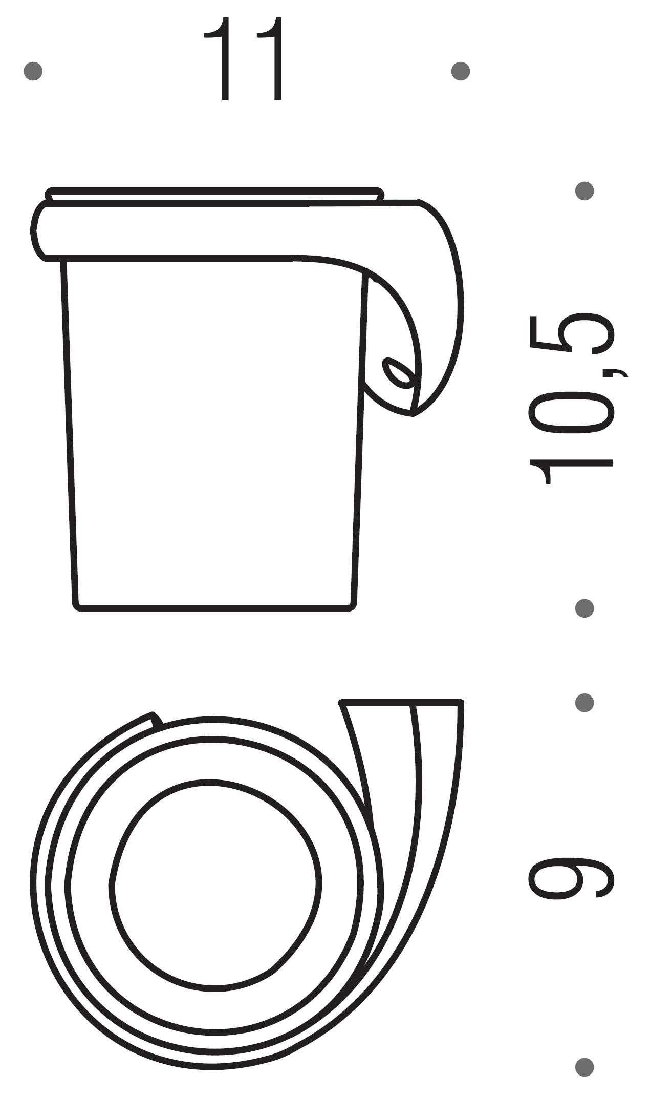 Colombo Link B2402 SX Стакан настенный (левый)