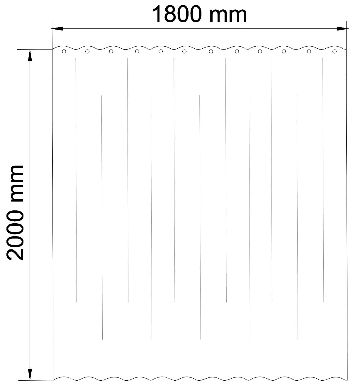 WasserKraft Dill SC-39101 Шторка для ванны 180x200