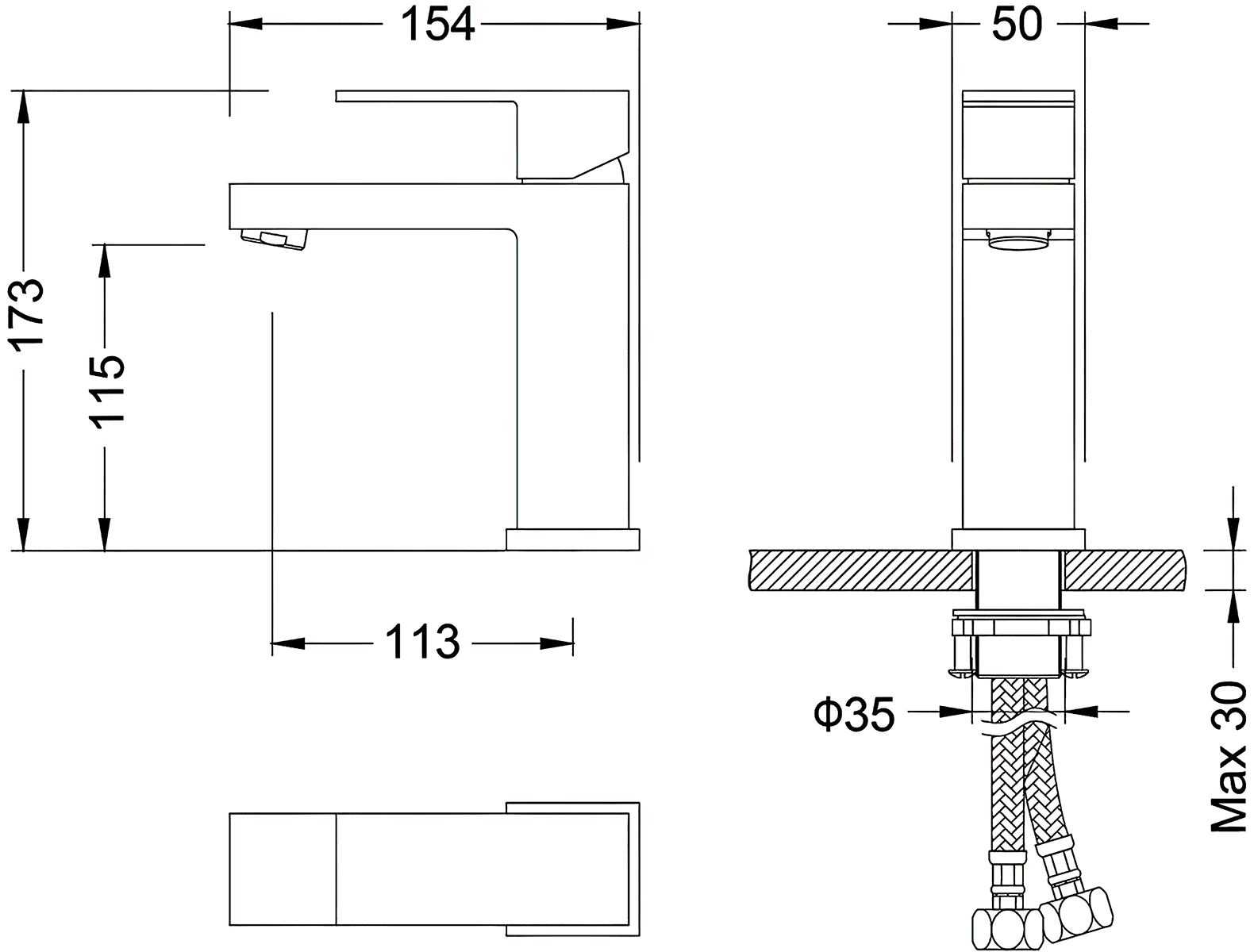 Timo Selene 2061/03F Смеситель для раковины (чёрный)