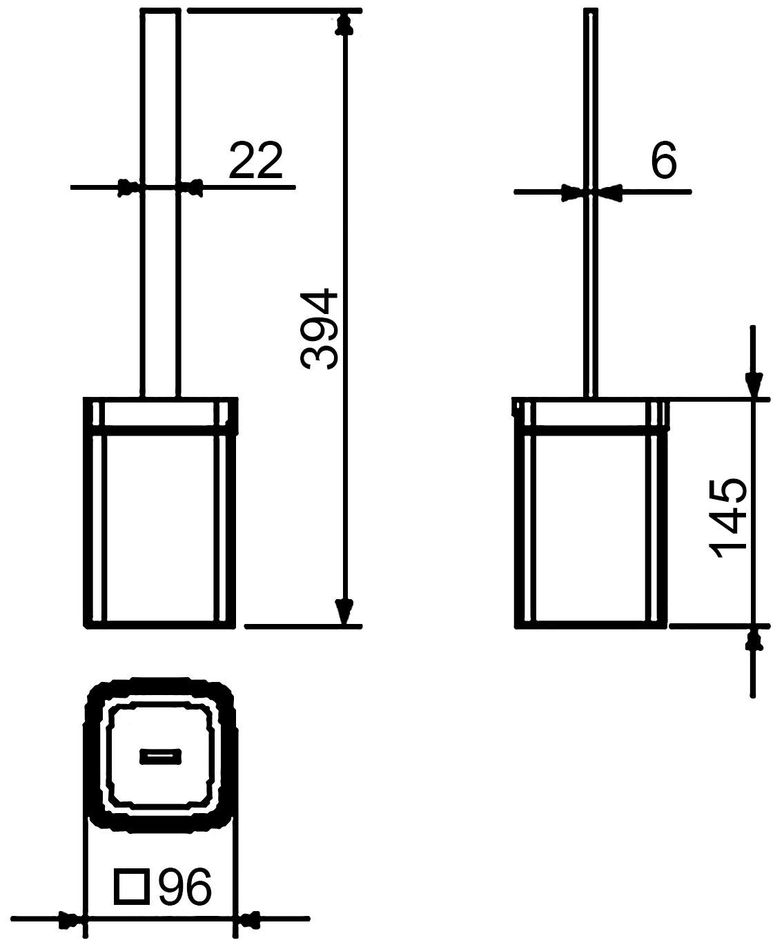 Langberger Vico 11327B Ёршик напольный с крышкой