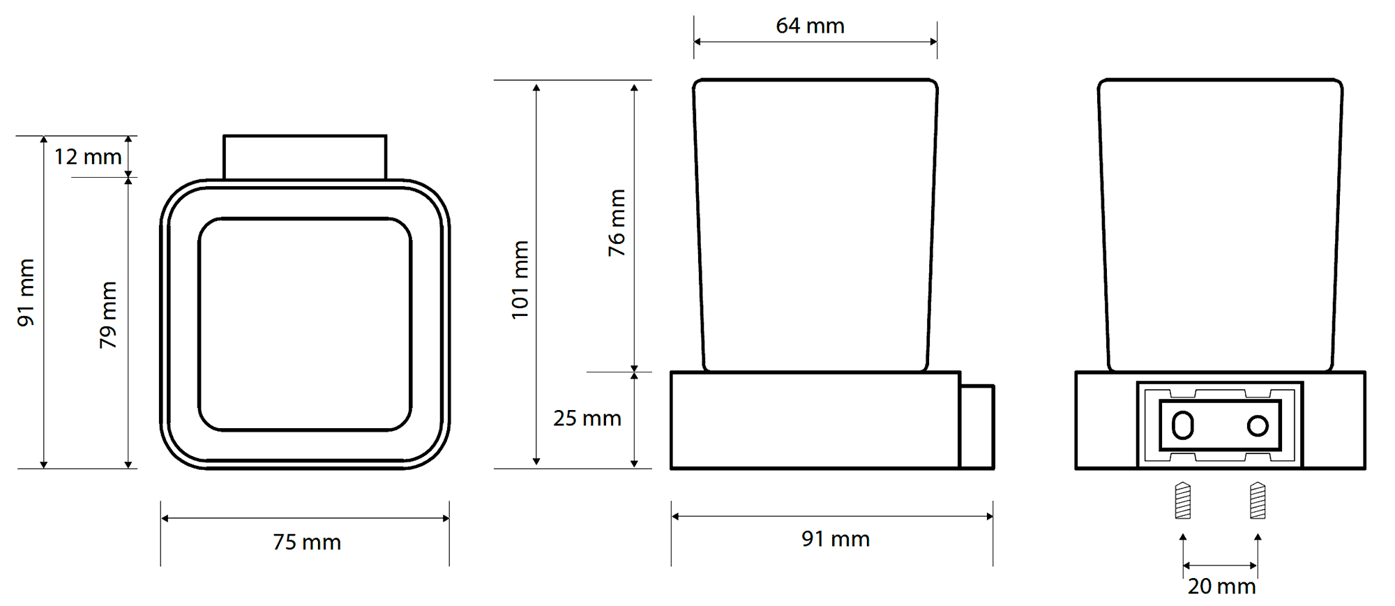 Bemeta Solo 139110012 Стакан настенный