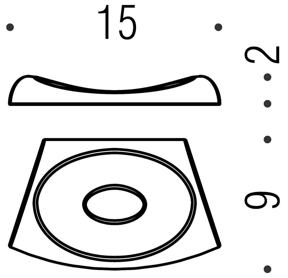 Colombo Land B2840 Мыльница настольная (металл)