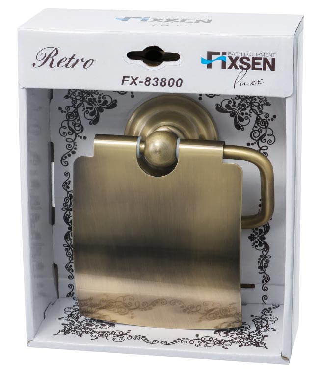 Fixsen Retro FX-83810  Держатель туалетной бумаги с крышкой