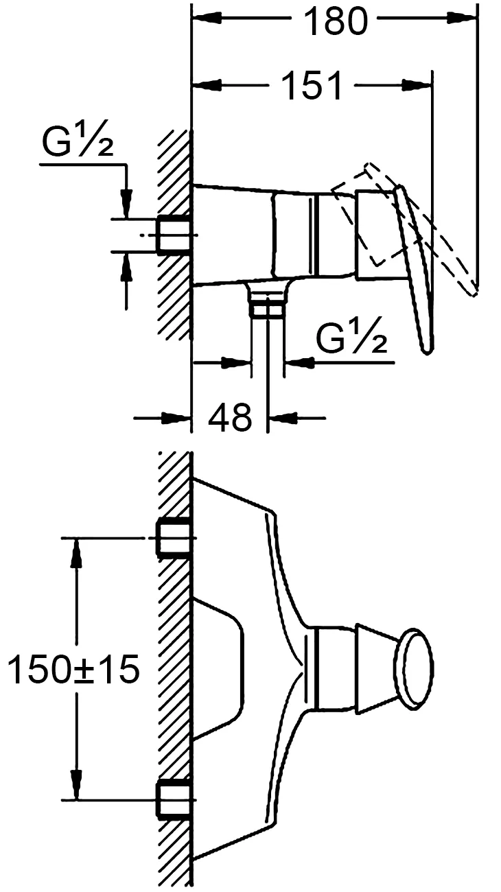 Grohe Taron 33598 IN0 Смеситель для душа (синий)