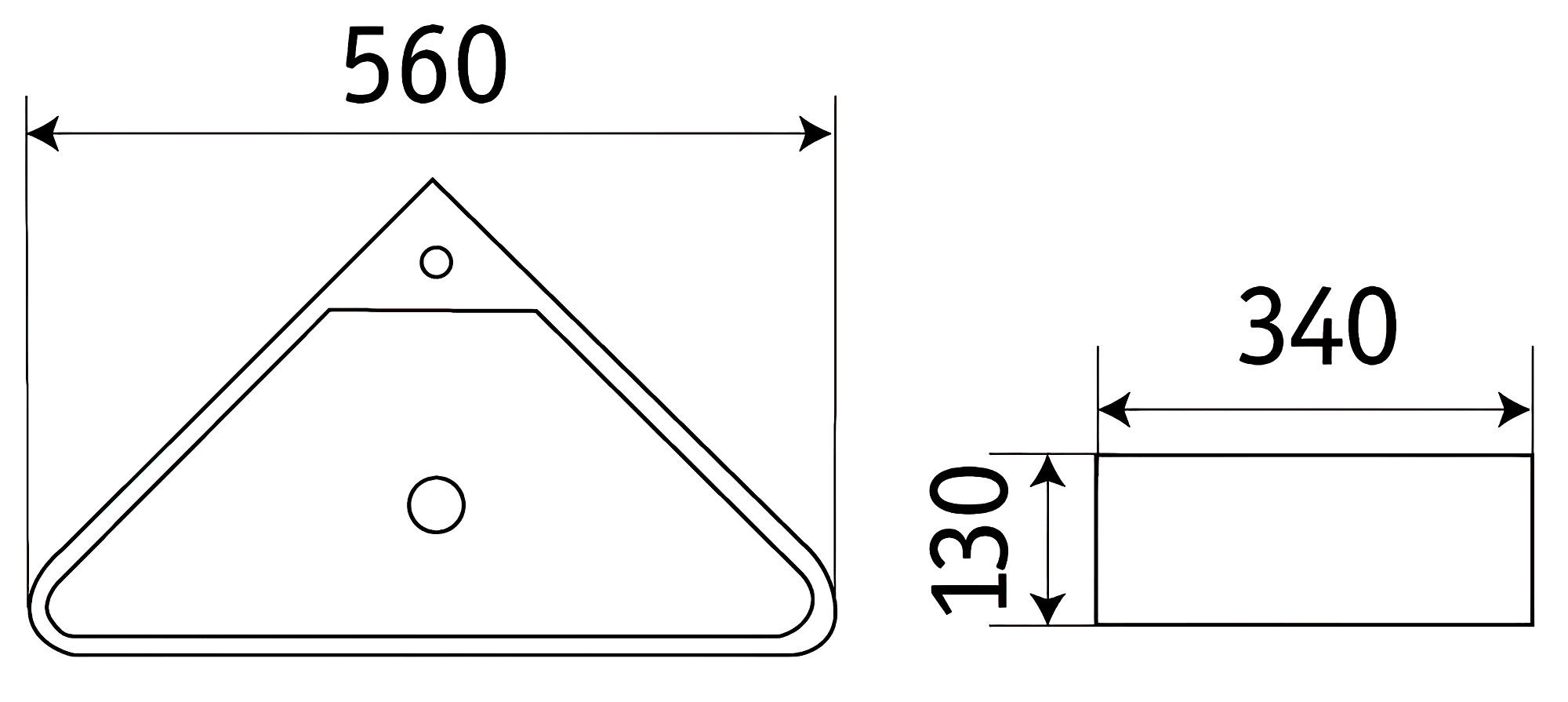 CeramaLux 78377 Раковина угловая 560x340