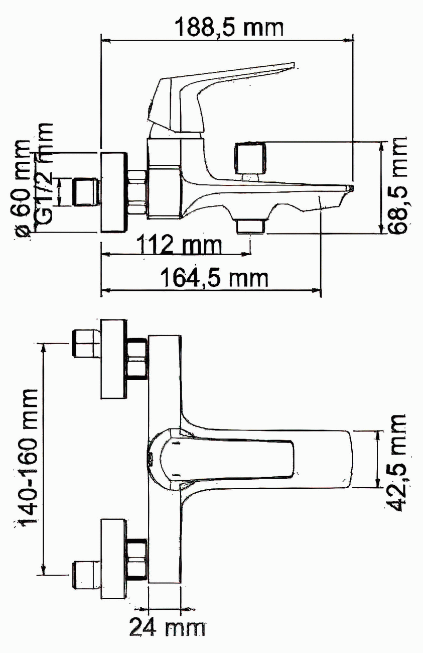 WasserKraft Neime 1901 Смеситель для ванны