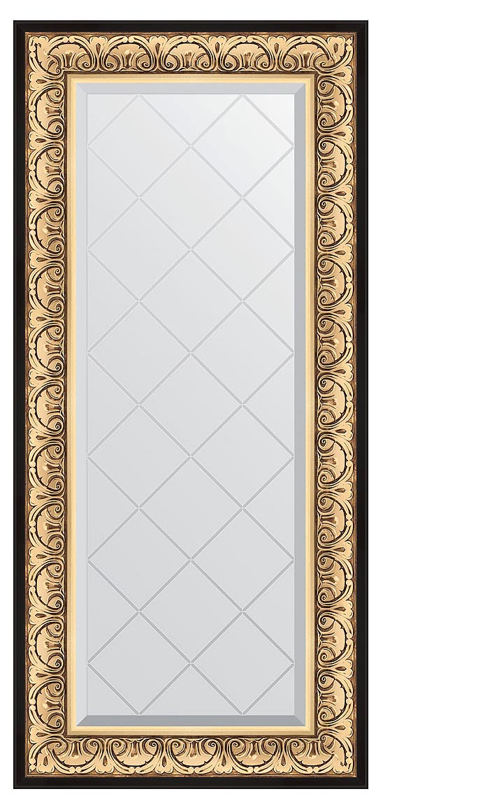 Evoform Exclusive-G BY4079 Зеркало с гравировкой в багетной раме 60x130