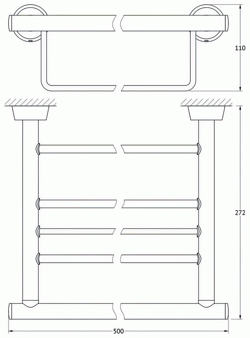 FBS Vizovice VIZ041 Полка для полотенец 50 см