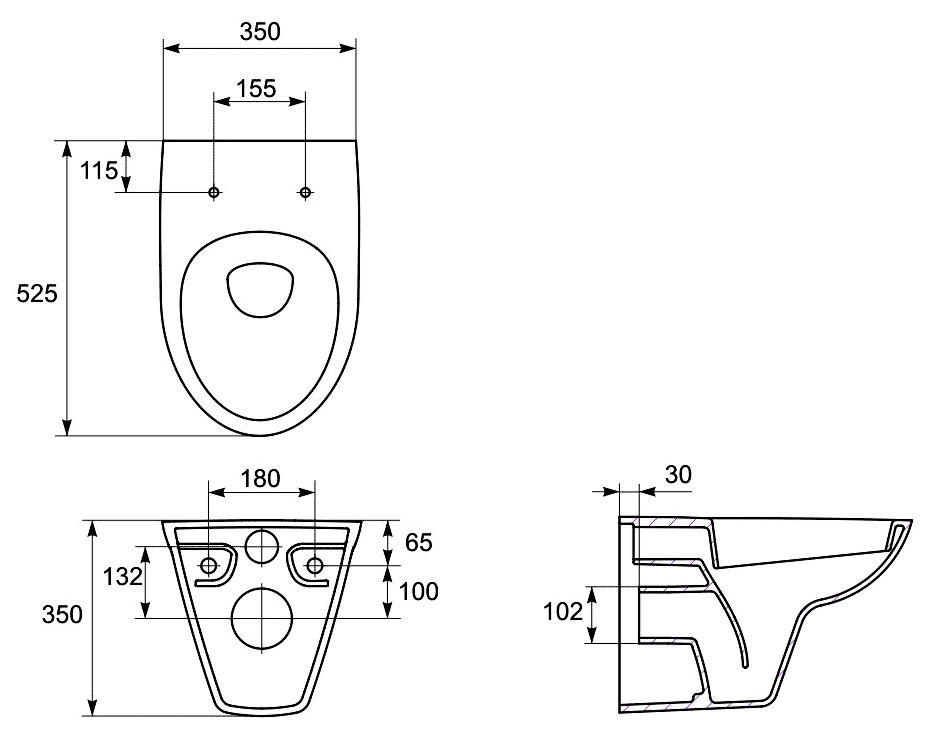 Cersanit Parva MZ-PARVA-COn-DL Унитаз подвесной безободковый с сиденьем SoftClose