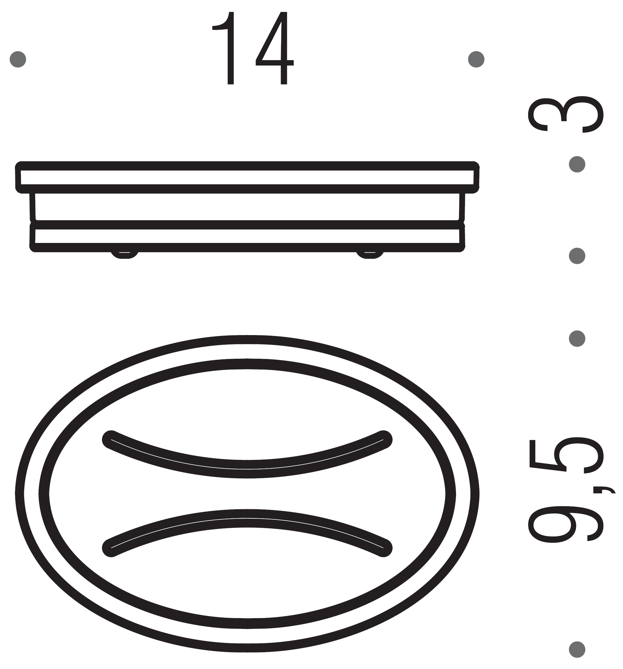 Colombo Land B2842 Мыльница настольная (стекло)