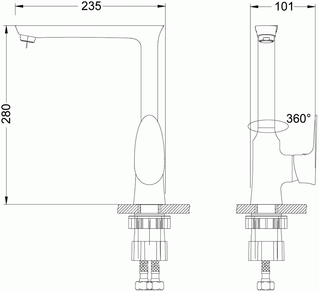 Lemark Nero LM0205C Смеситель для кухни