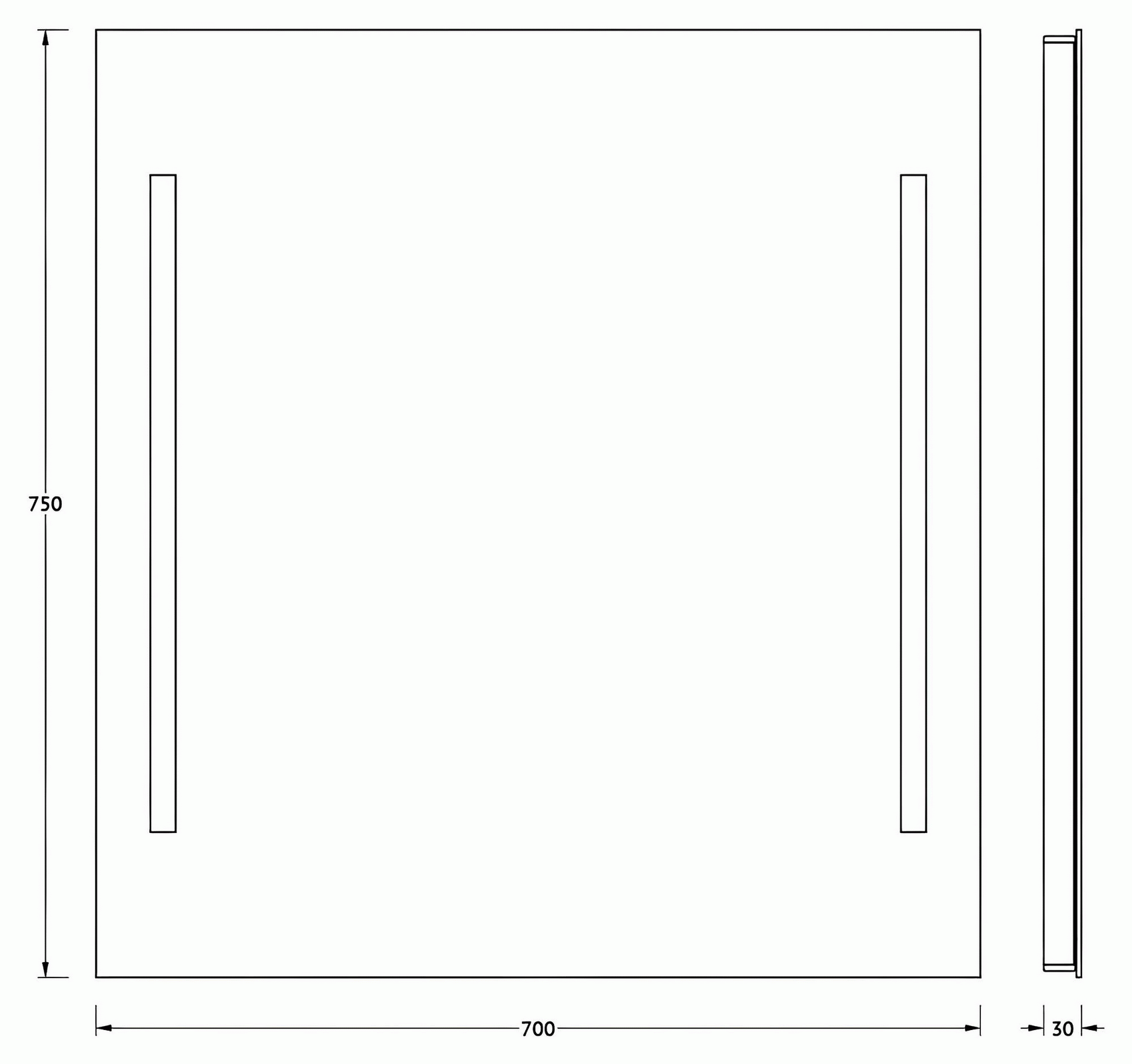 Evoform Ledline BY2116 Зеркало 70x75 с LED светильниками