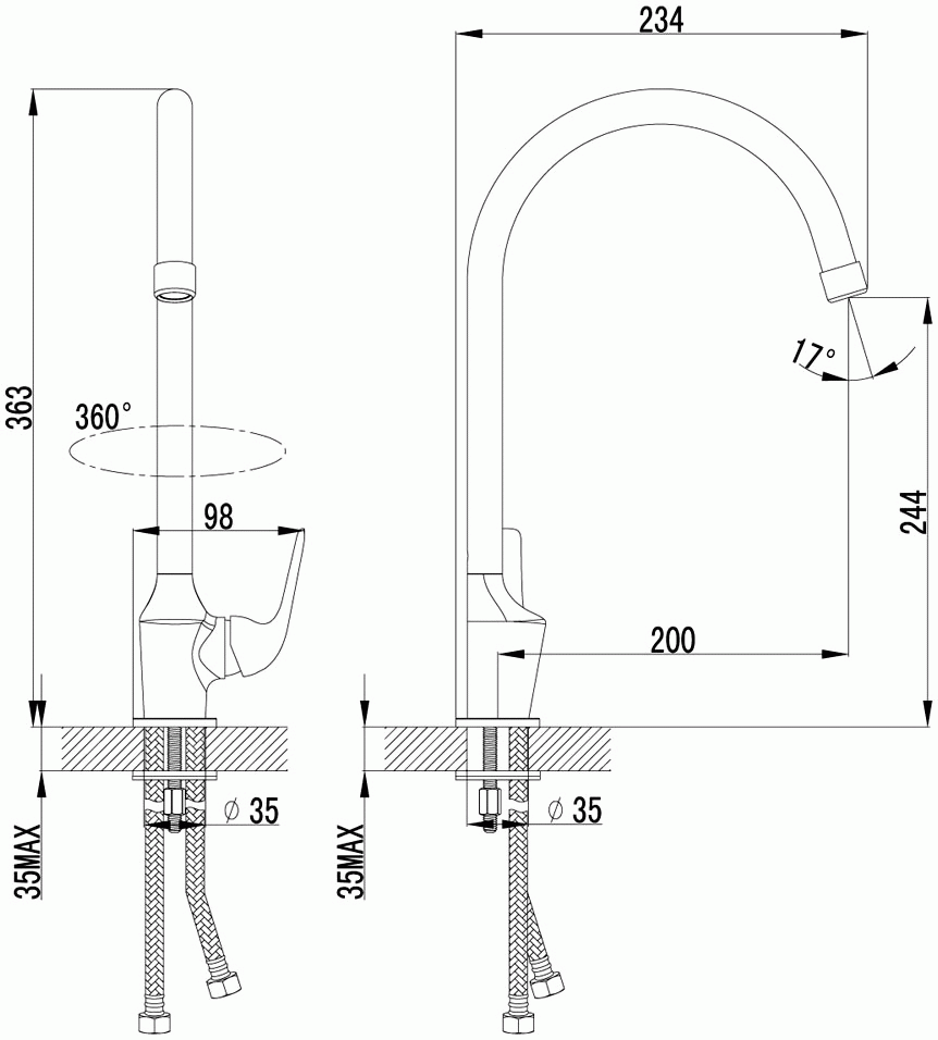 Lemark Plus Advance LM1205C Смеситель для кухни