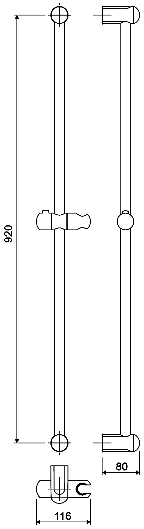 Grohe Tempesta 27524 000 Душевая штанга 0.9 м