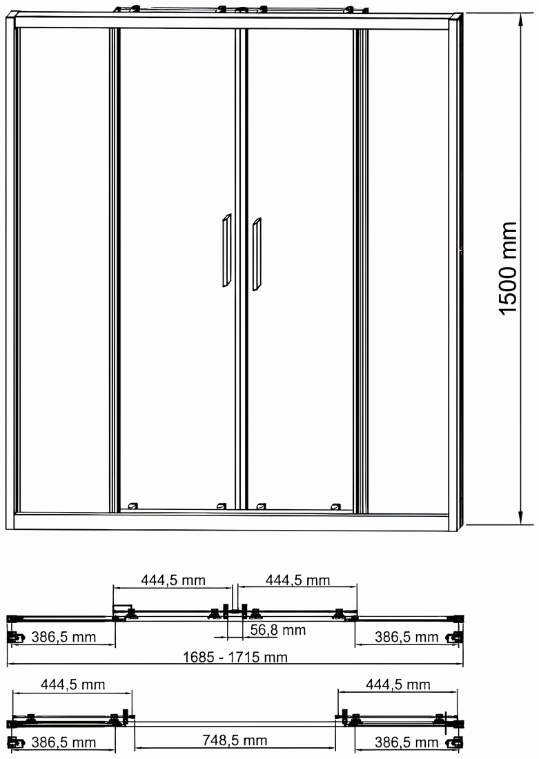 WasserKraft Lippe 45S02-170 Шторы для ванны 170x150