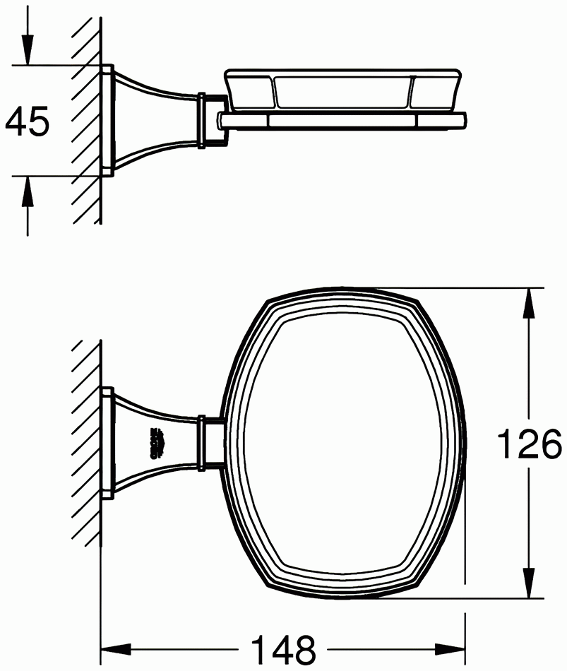 Grohe Grandera 40628 000 Мыльница настенная