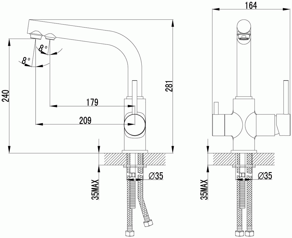 Lemark Comfort LM3061C Смеситель для кухни