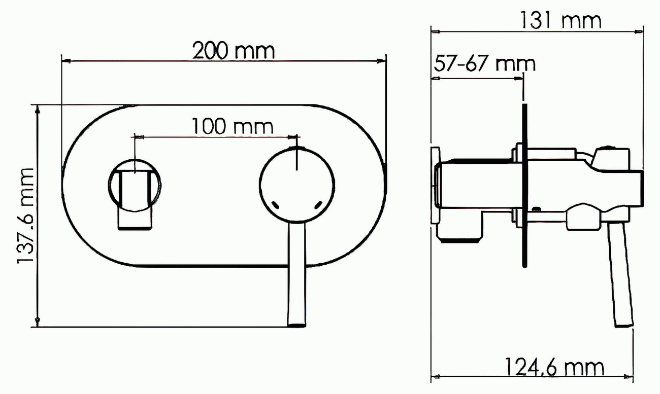 WasserKraft Main 4138 Встраиваемый смеситель для душа с гигиенической лейкой