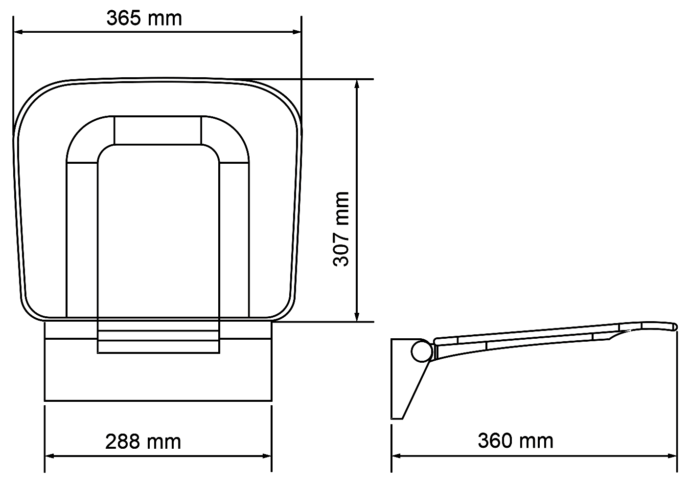 WasserKraft SS404 Откидное сиденье для душа (чёрный)