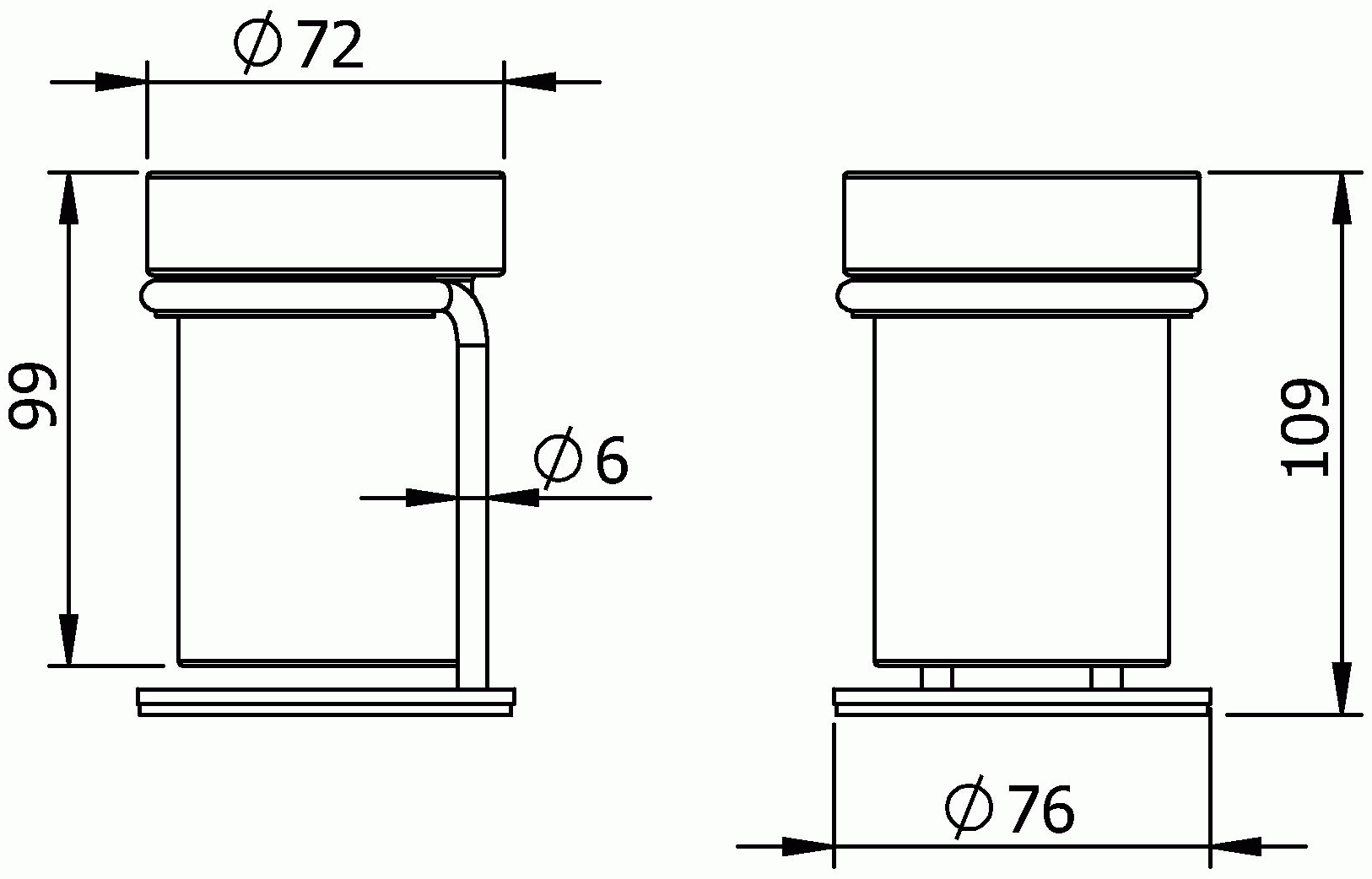 Langberger Alster 10913A Стакан керамика настольный круглый