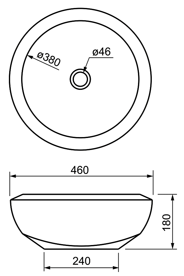 ArtCeram Blend BLL001.01.00  Свободностоящая раковина Ø460 (белый)